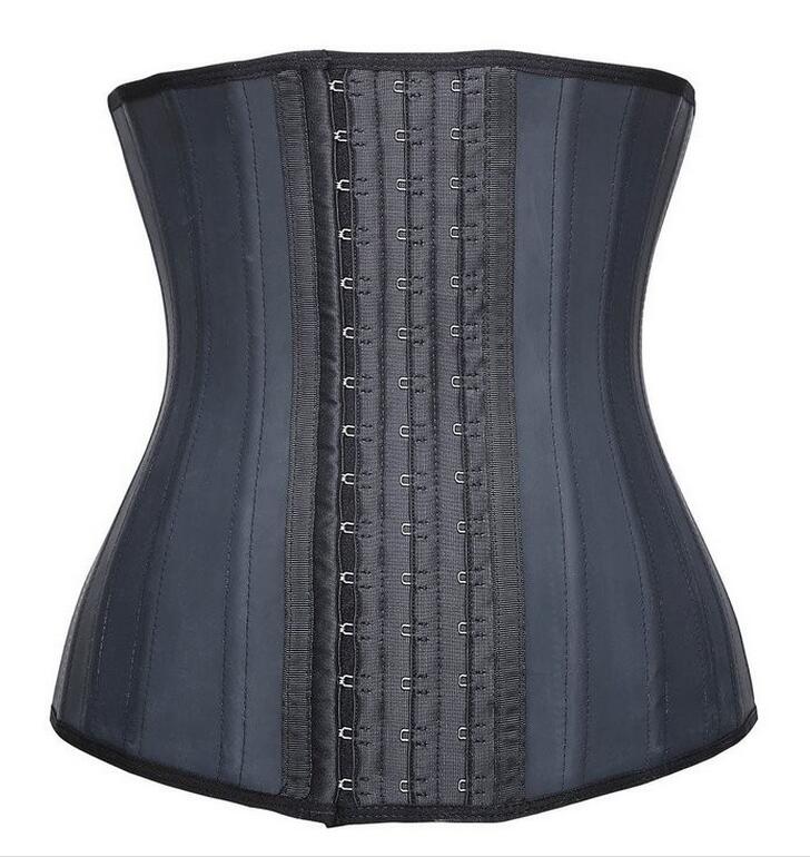 Steel Boned Latex Corset Women Waist Control Corset Bustier Underbust Latex Waist Trainer Corset Slimming Shaper Belt