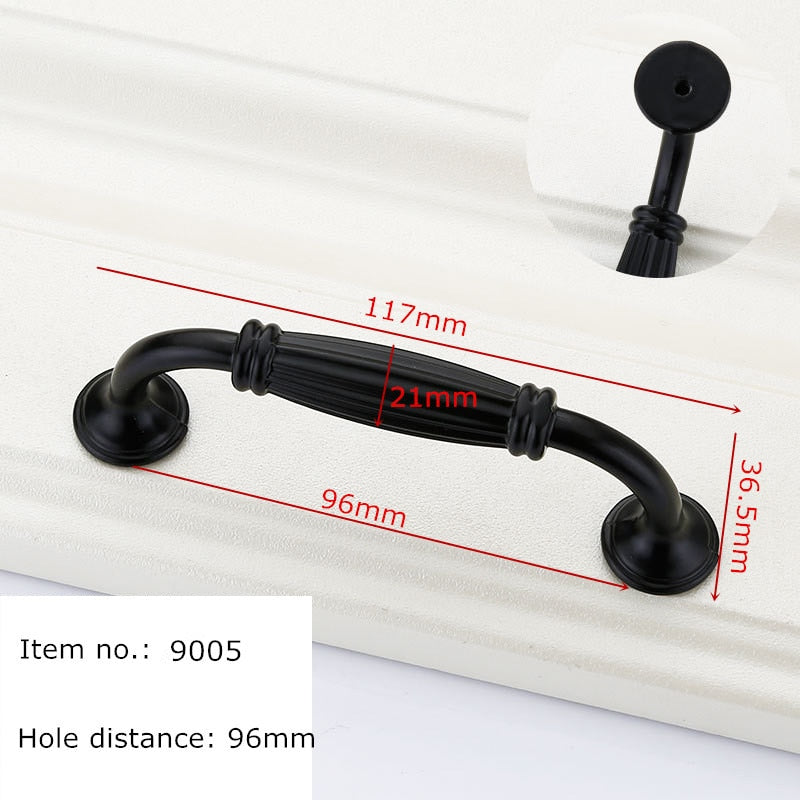 Black Handles for Furniture Cabinet Knobs and Handles Kitchen Handles Drawer Knobs Cabinet Pulls Cupboard Handles Knobs