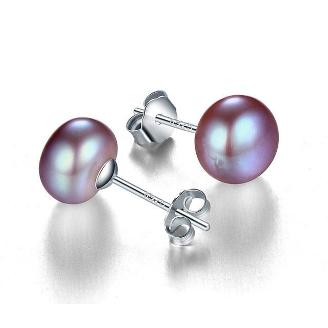 Pearl earrings fashion jewelry silver stud earrings for women super deal with gift box