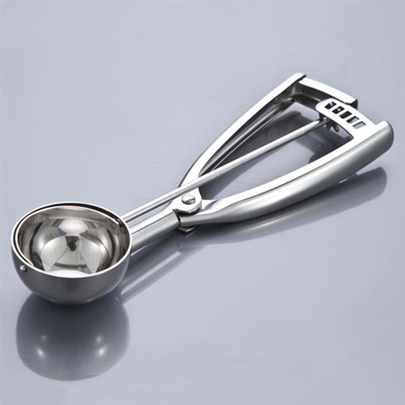 4cm/5cm/6cm Kitchen Ice Cream Mash Potato Scoop Stainless Steel Spoon Spring Handle Ice Cream Ball Maker Kitchen Accessories