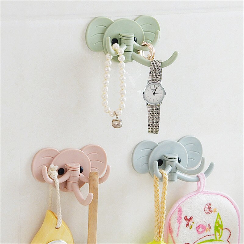 Kitchen Gadgets 1pcs Creative Hook 3D Deer Head Hook Holder Kitchen Accessories Cartoon Animals Strong Hooks Kitchen Tool-S