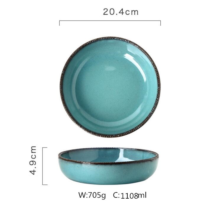 Porcelain Dinner Plate Set Kitchen Plate Ceramic Tableware  Food Dishes Rice Salad Noodles Bowl Soup Kitchen Cook Tool