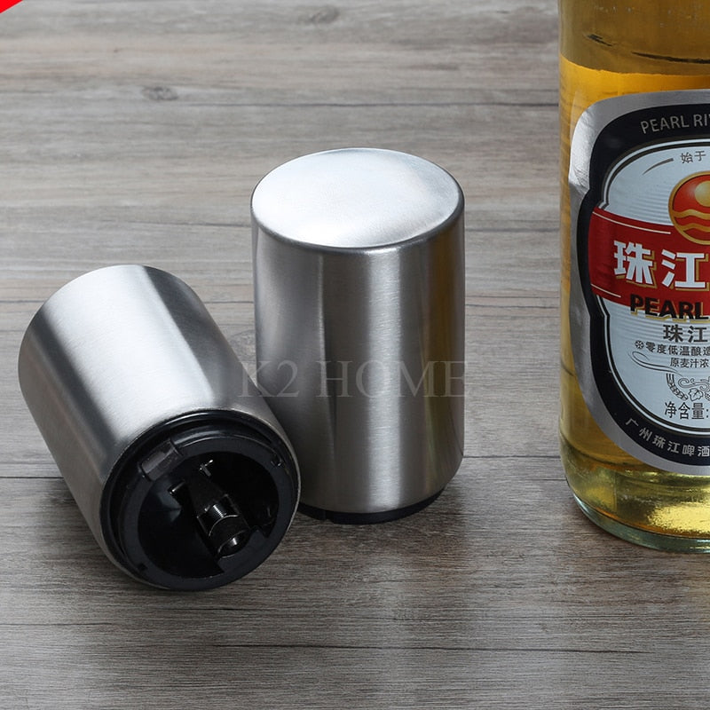 New Magnet Automatic Beer Stainless Steel Beer Juice Drinking Bottle Opener Gift Bar Tool Opener Kitchen Gadgets