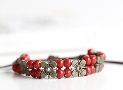 National Wind Restoring Ancient Ways Is The High Temperature Glaze Ceramic Handmade Trinkets Women's Fashion  Bracelets