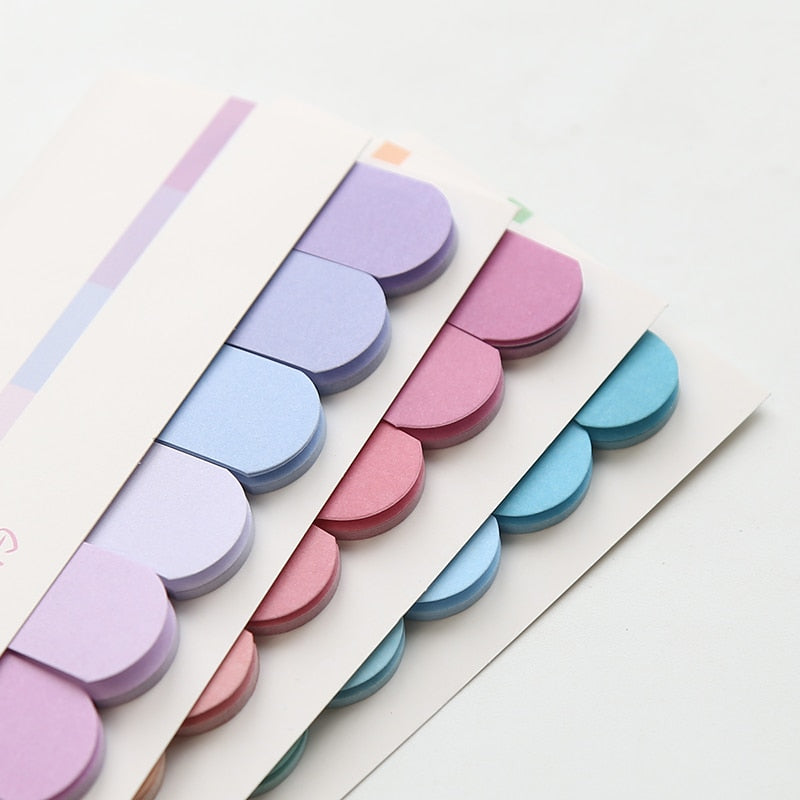 Fresh rainbow color sticky note Mini index Label bookmark Post memo Stationery Office accessories School supplies A6966