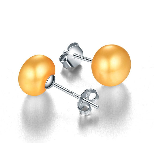 Pearl earrings fashion jewelry silver stud earrings for women super deal with gift box