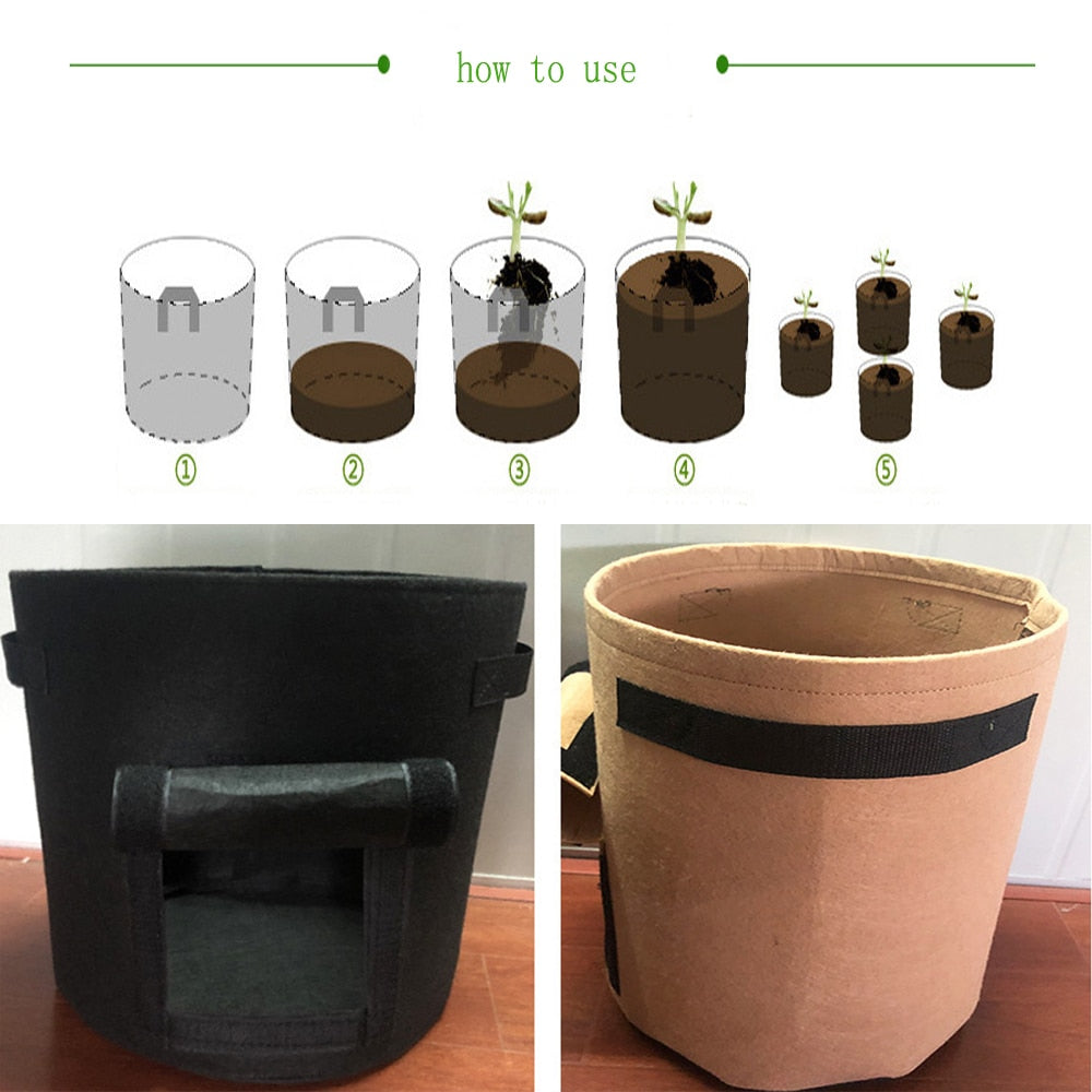 DIY Potato Grow Planter Planting Container Bag 23x28 Vegetable jardin Vertical home Garden Thicken Garden Pot Planting Grow Bag