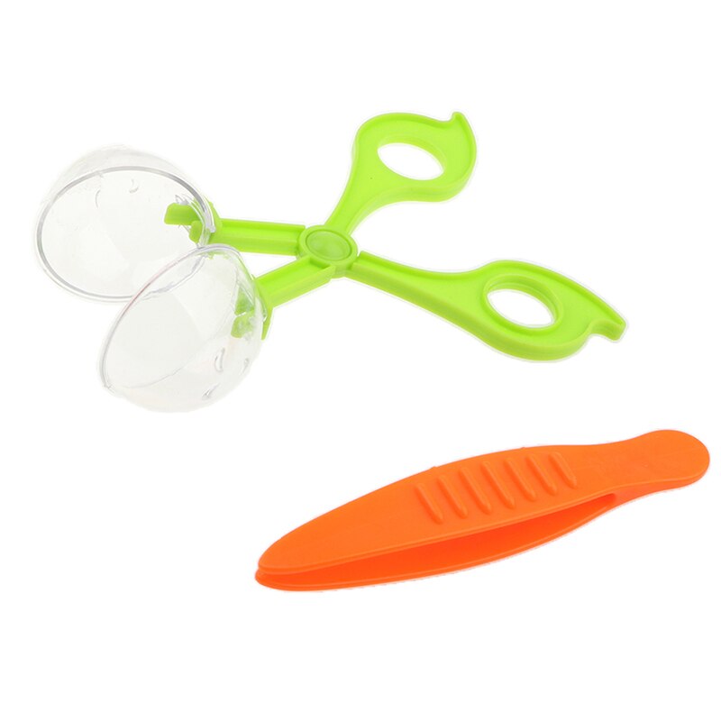 New Children School Plant Insect Biology Study Tool Set Plastic Scissor Clamp Tweezers Cute Nature Exploration Toy Kit for Kids