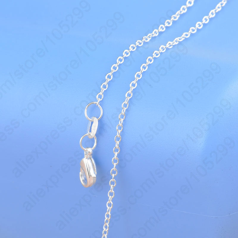 Jewelry Sample Order 20Pcs Mix 20 Styles 18" Genuine 925 Sterling Silver Link Necklace Set Chains+Lobster Clasps 925 Tag