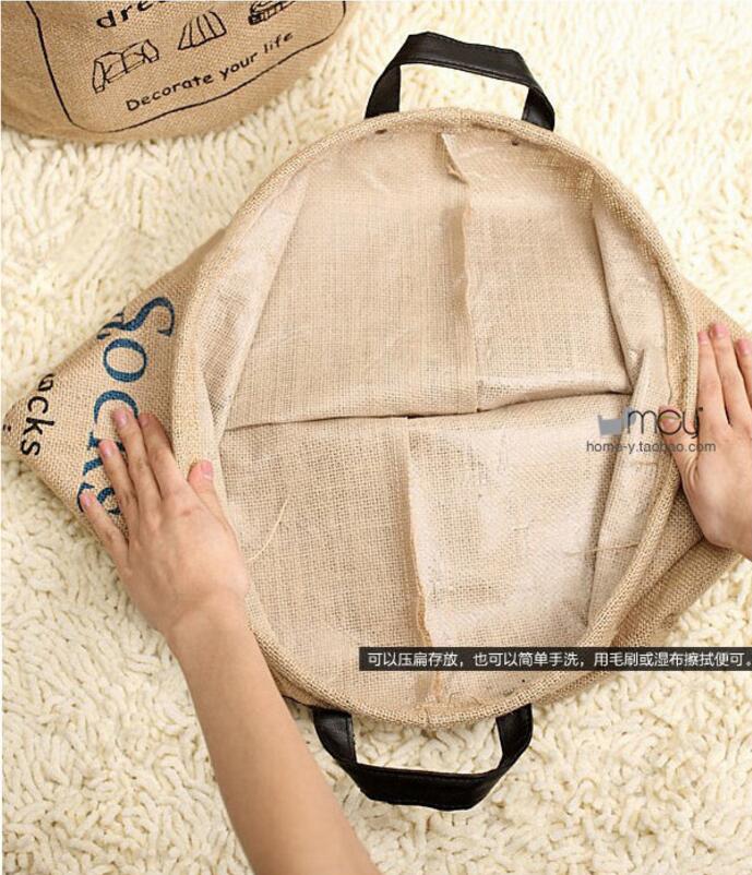 Waterproof  Laundry Hamper Bag Clothes Storage Baskets Home jute Makeup Storage barrel kids toy storage laundry basket LW0340