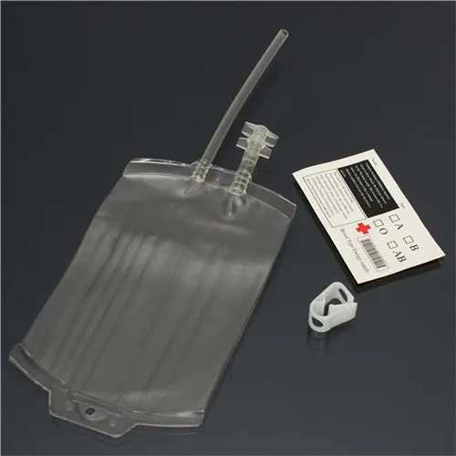 1 PCS Clear Food Grade PVC Material Reusable Blood Energy Drink Bag Halloween Pouch Props Vampire Prop Halloween Supplies