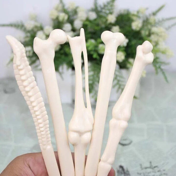 5pcs/ lot , Creative Bone Shaped ballpoint pen , Halloween Ballpoint Gift Pen