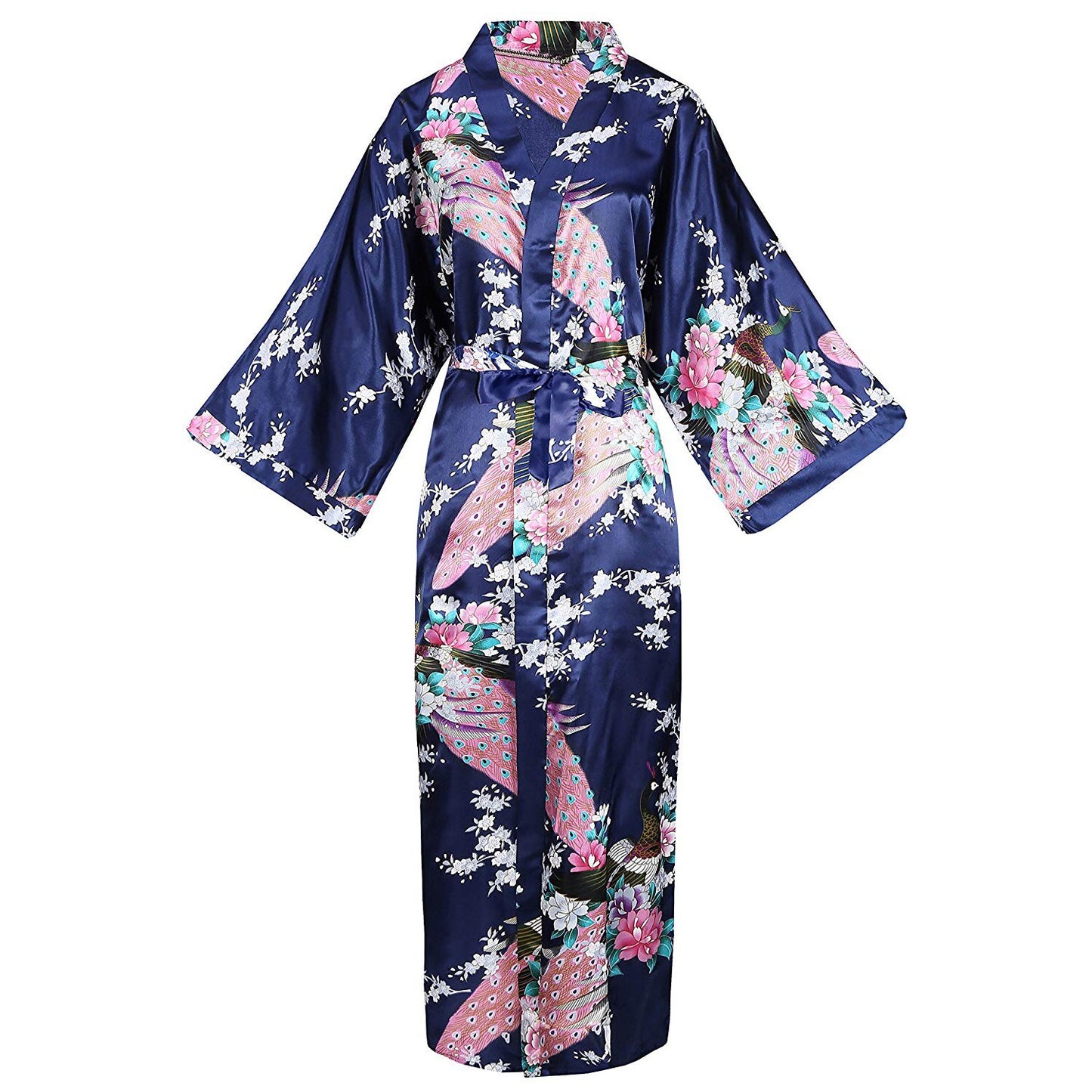 Sexy Women Long Robe With Pocket Wedding Bride Bridesmaid Dressing Gown Rayon Kimono Bathrobe Large Size S-XXXL Night Dress