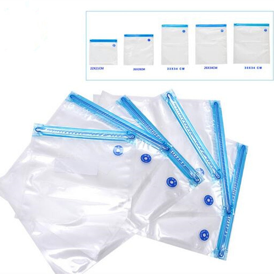 Reusable Food Vacuum Sealed Bag Handheld Sealing Packaging Machine Kitchen Ziplock Packaging Eco Friendly Storage