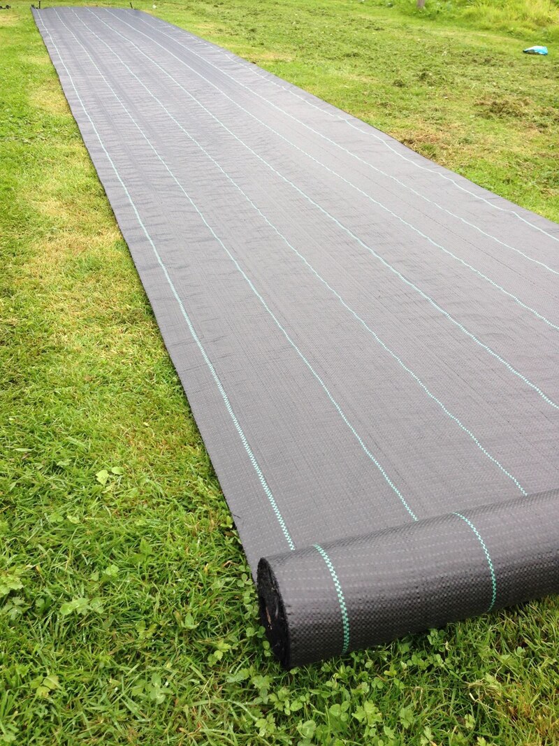 Tewango Garden Yard Ground Cloth Cover Landscape Heavy Duty Weed Barrier Block Greenhouse Plastic Mulch Custom size