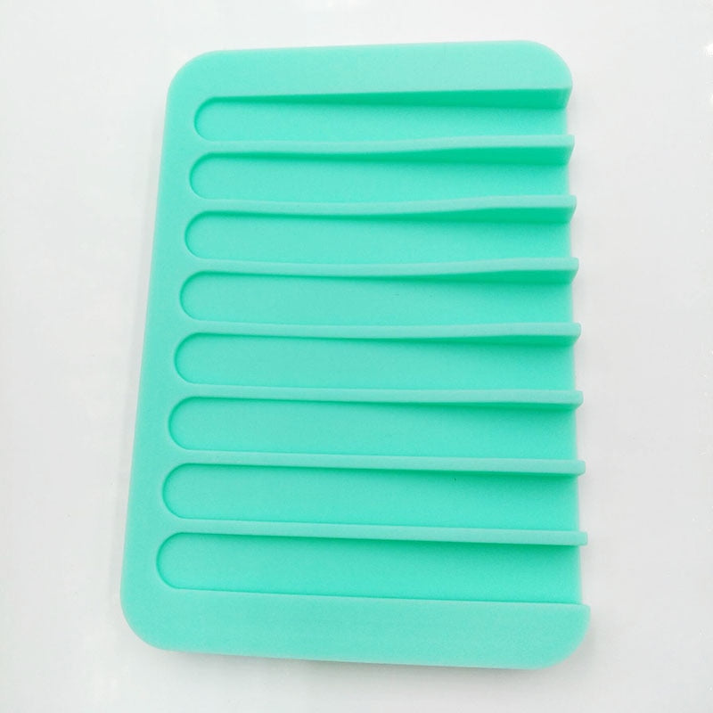 Silicone Soap Holder Flexible Soap Dish Plate Holder Tray Soapbox Container Storage For Bathroom Kitchen