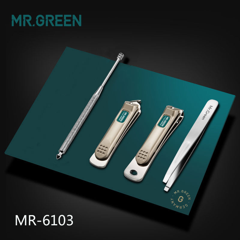 MR.GREEN Professional Stainless steel nail clippers set home 4 in 1 manicure tools grooming kit art portable nail personal clean