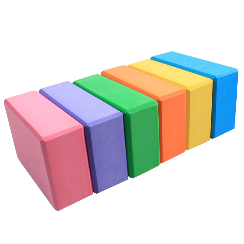 2PCS Gym Fitness EVA Yoga Block Colorful Foam Block Brick for Crossfit Exercise Workout Training Bodybuilding Equipment