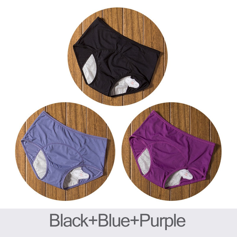 DULASI 3pcs Leak Proof Menstrual Panties Physiological Pants Women Underwear Period Comfortable Waterproof  Briefs Dropshipping