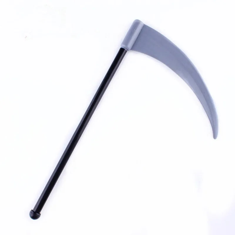 Kids Tricky Toys Plastic Devil Weapons Funny Halloween Props Cattle Fork Party  Accessory Plastic Sickle and Plastic Axe Pirate