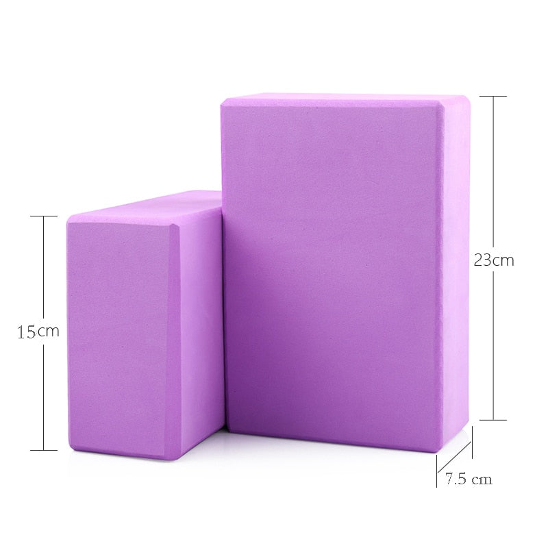 2PCS Gym Fitness EVA Yoga Block Colorful Foam Block Brick for Crossfit Exercise Workout Training Bodybuilding Equipment