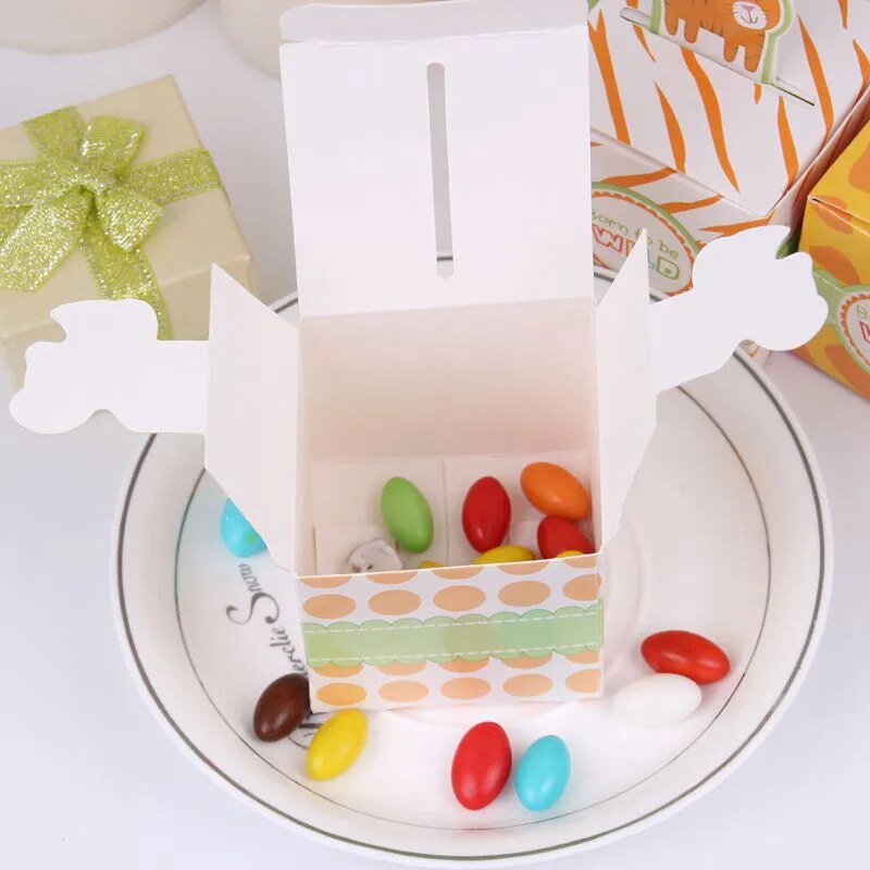 40pcs Animal Candy Boxes Born To Be Wild One Birthday Party Decor Wedding Gifts For Guests Baby Shower Party Supplies Kids Favor