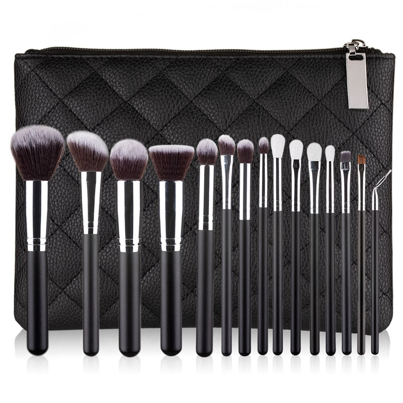 RANCAI10/15pcs High Quality  Makeup Brushes Set Beauty Powder Eyebrochas Eyeshadow Brush Complete Kit Cosmetics Tools