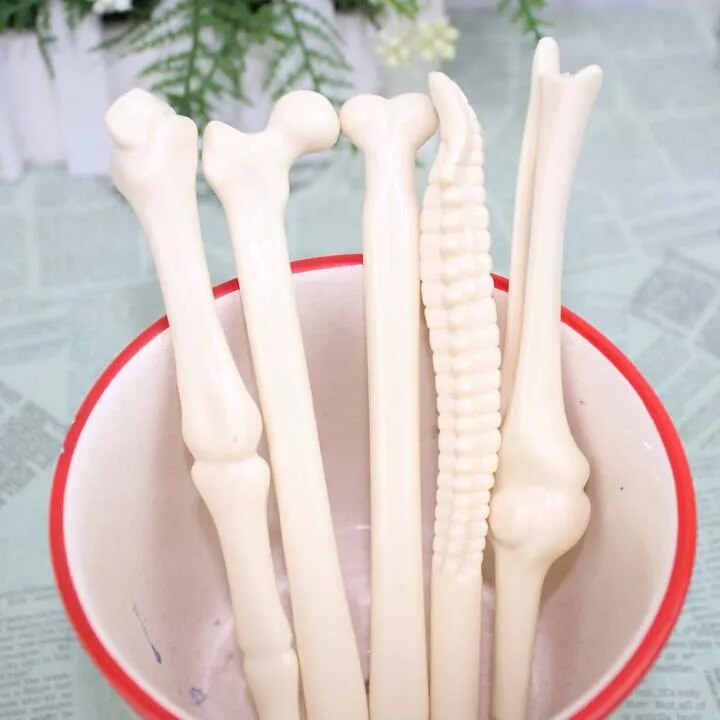 5pcs/ lot , Creative Bone Shaped ballpoint pen , Halloween Ballpoint Gift Pen