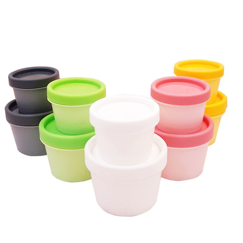 5Pcs Refillable Bottles Travel Face Cream Lotion Cosmetic Container Plastic Empty Makeup Jar Pot 7 Colors 50/100ml