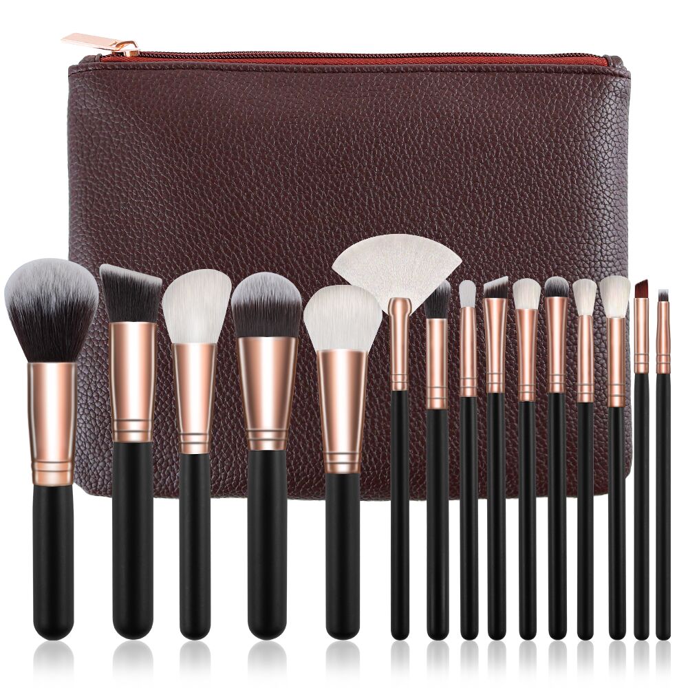 RANCAI10/15pcs High Quality  Makeup Brushes Set Beauty Powder Eyebrochas Eyeshadow Brush Complete Kit Cosmetics Tools