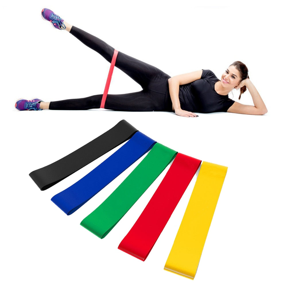 Resistance Band Set 5 Levels Available Latex Gym Leg Strength Training Rubber Loops Bands Fitness CrossFit Equipment