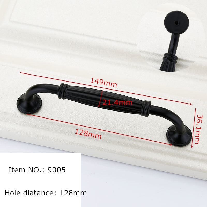 Black Handles for Furniture Cabinet Knobs and Handles Kitchen Handles Drawer Knobs Cabinet Pulls Cupboard Handles Knobs