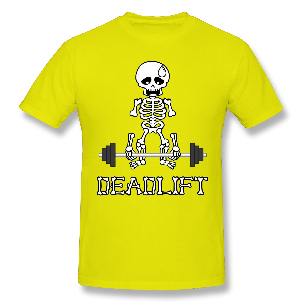 Deadlift Classic Print Cotton T-Shirt Bodybuilding Pumping GYM Muscle Training Crossfit For Men Fashion Streetwear