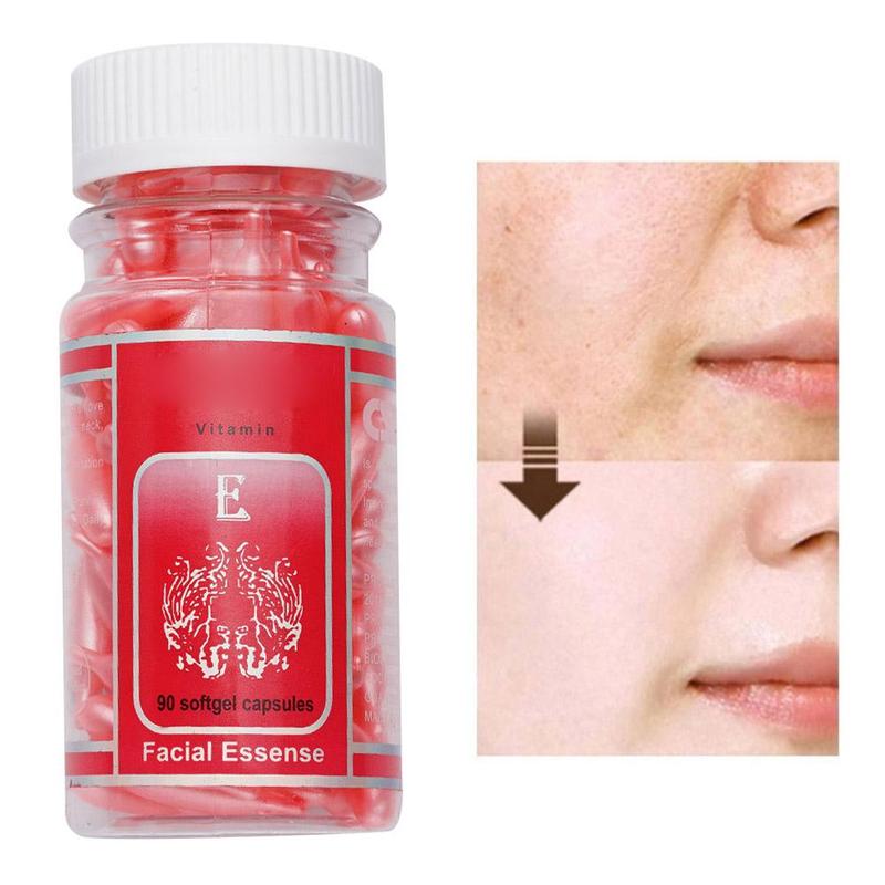 90pcs/box Vitamin E Capsules Spot Acne Removing Moisturizing Nutrition Whitening Freckle Capsule Serum Face Cream Hot