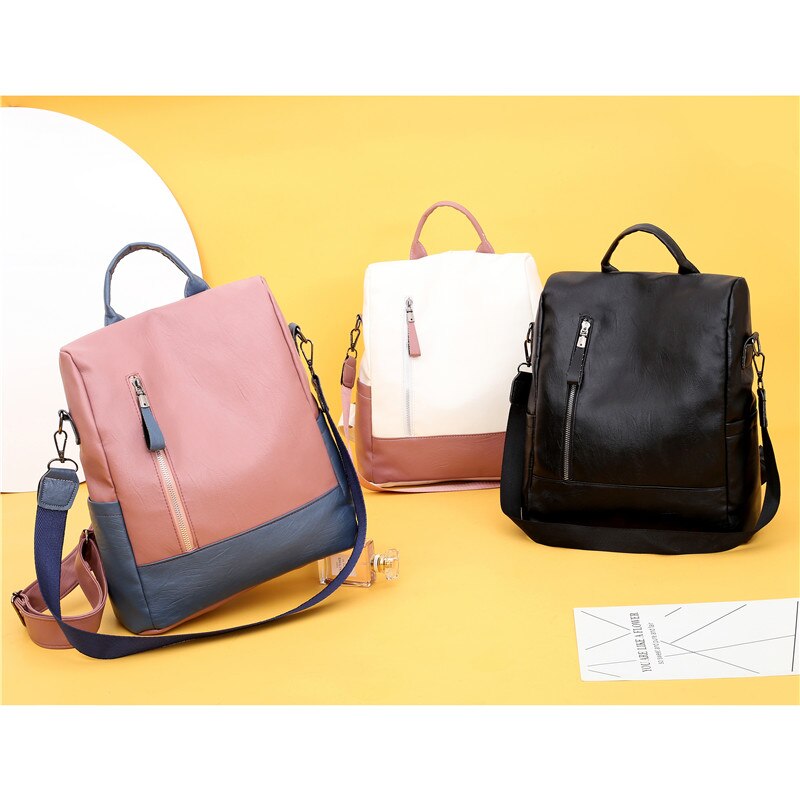 New women backpack high quality leather backpack anti-theft travel backpack multifunction shoulder bags school bags mochila