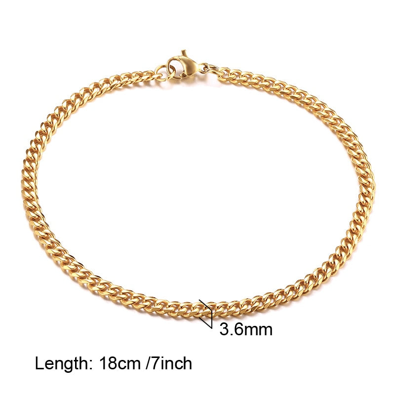 Paperclip Chain Bracelet for Women,Gold Color Stainless Steel Rectangle Link Bracelets,Cable Dainty Girls Layering Jewelry