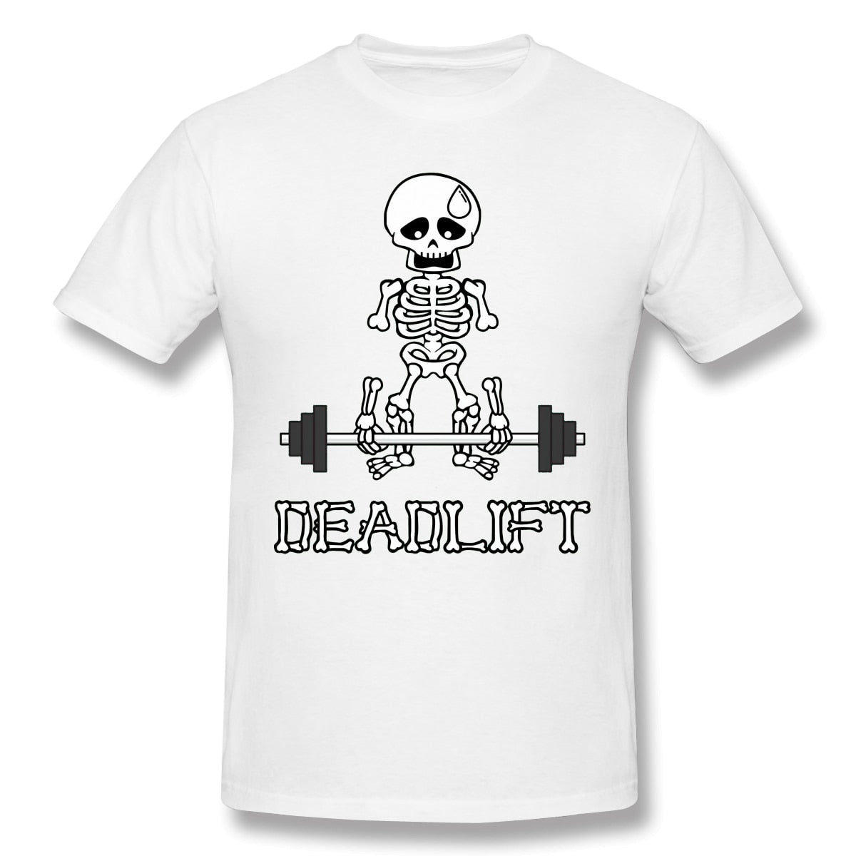 Deadlift Classic Print Cotton T-Shirt Bodybuilding Pumping GYM Muscle Training Crossfit For Men Fashion Streetwear