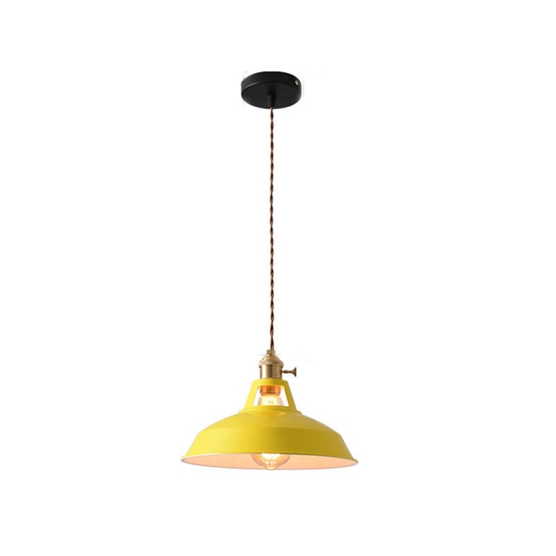 Pendant Light Retro Industrial Colorful Restaurant Kitchen Home Ceiling Lamp Vintage Hanging Light Lampshade Decorative Lamps