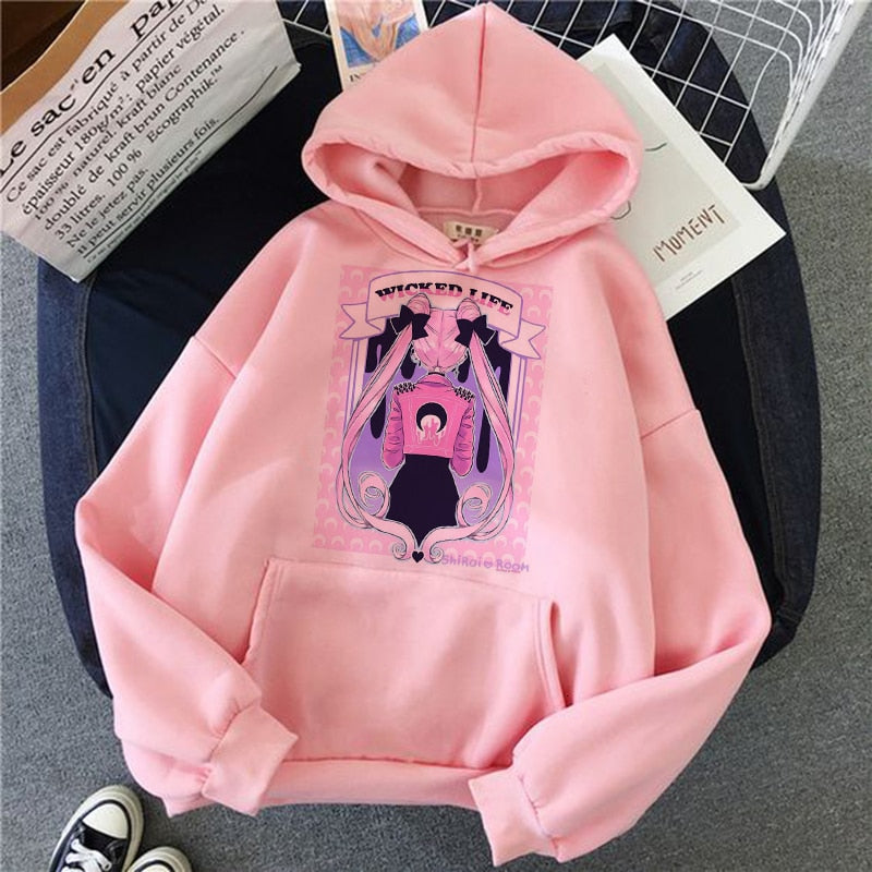 women hoodie kawaii funny ulzzang Sweatshirt harajuku korean style Graphic female clothes Hoodies fashion grunge