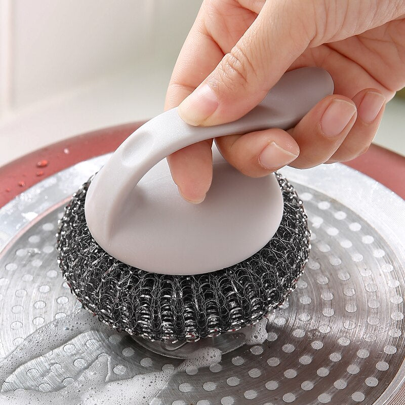 Strong Magic stainless steel Cleaning Brush Dish Bowl Washing Sponge Kitchen Pot Pan Window cleaner tools Kitchen Clean Brush