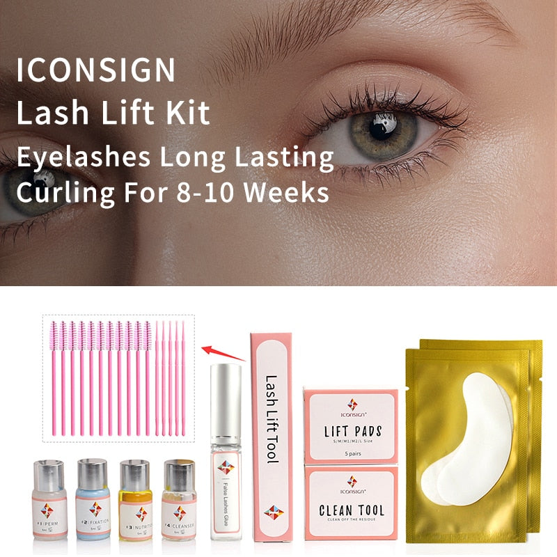 ICONSIGN Lash Lift Kit Upgrade Version Eyelash Perm Lifting Eyelash Curl Lash Eyelash Enhancer Eye Makeup Tools