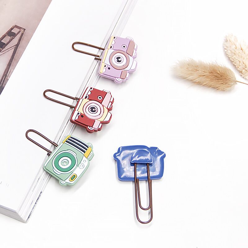 Sharkbang 8pcs 9pcs Kawaii Animal Cat Pineapple Owl Metal Paper Clip Decorative Bookmark Photo Cards Clips School Stationery