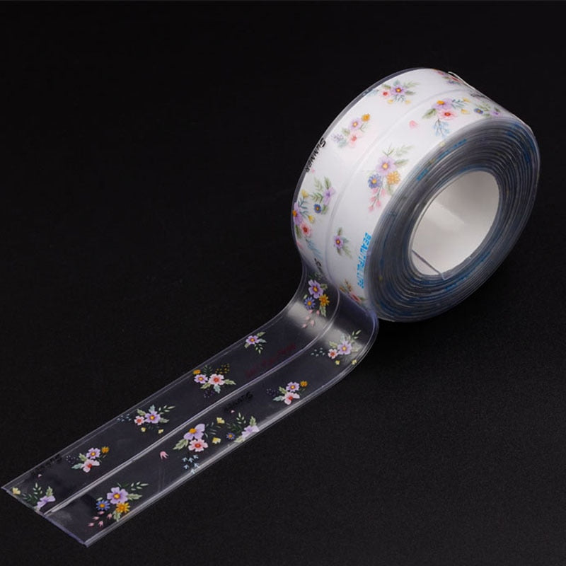 Kitchen Sink Waterproof Sticker Anti-mold Waterproof Tape Bathroom Countertop Toilet Gap Self-adhesive Seam Stickers