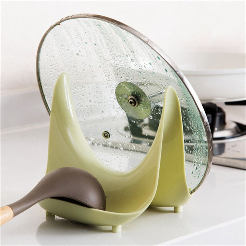 Multifunction Organizer Rack Spoon Rest Pot Pan Lid Rack Stand Kitchen Holder Tool Kitchen Utensil Pot Holders Pan Cover Holder