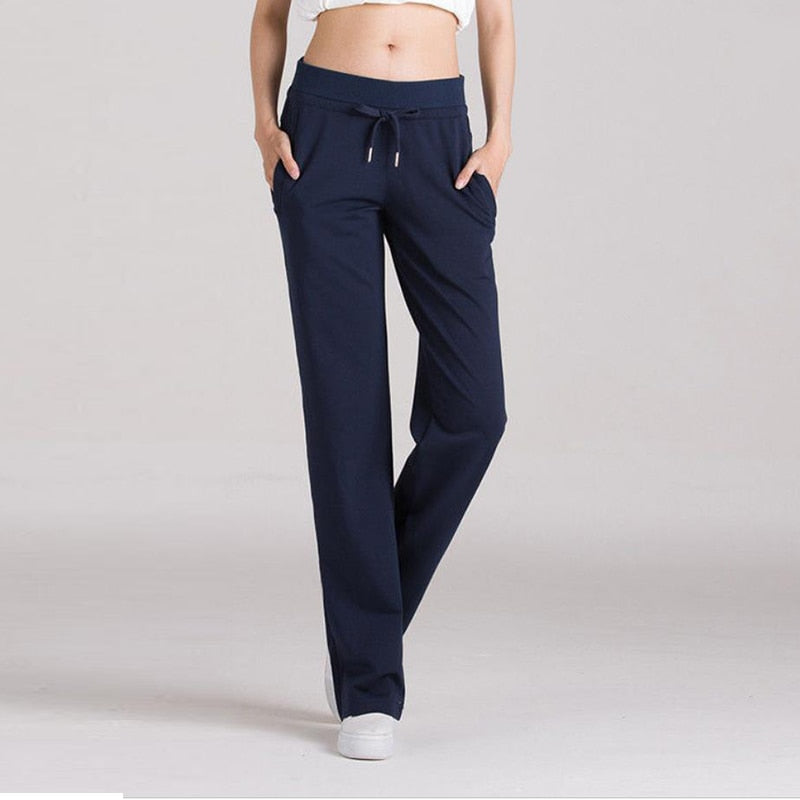 Oversize 4xl Casual Straight Sweatpants Women Basic Lace Up High Waist Jogger Pants Spring Summer Cotton Baggy Pantalones