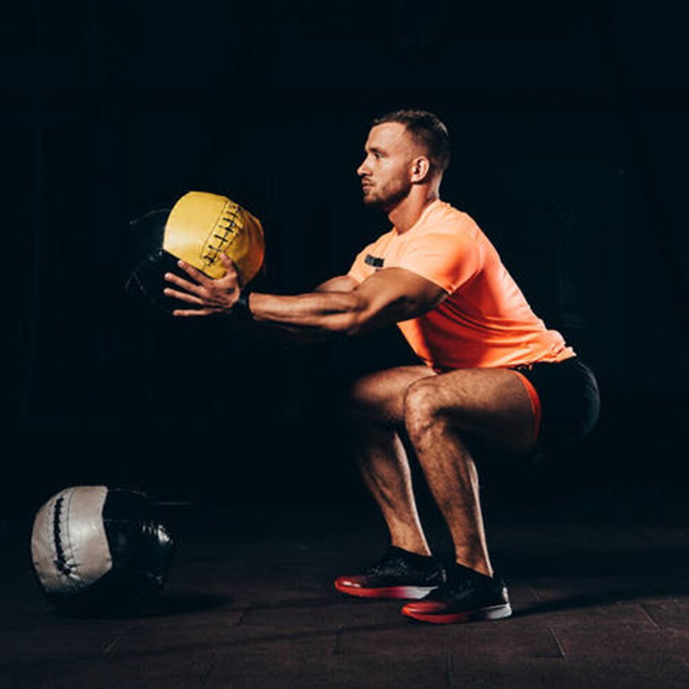 35cm Crossfit Medicine Ball Empty Snatch Wall Balls Heavy Duty Exercise Kettlebell Lifting Fitness MB Muscle Building