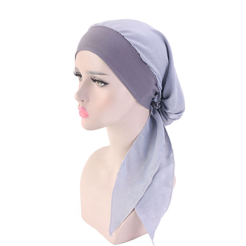 Printed flowers women inner hijabs cap muslim head scarf turban bonnet ready to wear ladies wrap under hijab caps