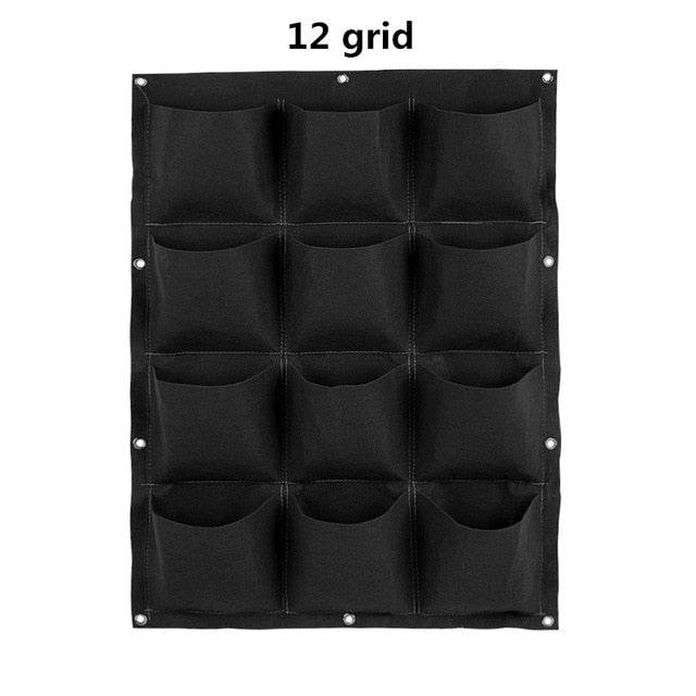 18/36/49 Pockets Hanging Green Grow Bag Planter Vertical Garden Vegetable Living Garden Bag Planter Growing Bags Flowers Supply