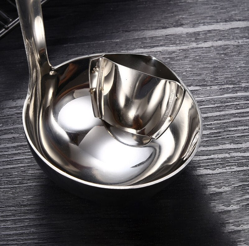 Long Handle Oil Soup Separate Spoon Home Strainer Cooking Colander Kitchen Scoop Stainless Steel Ladle Dinner Tableware