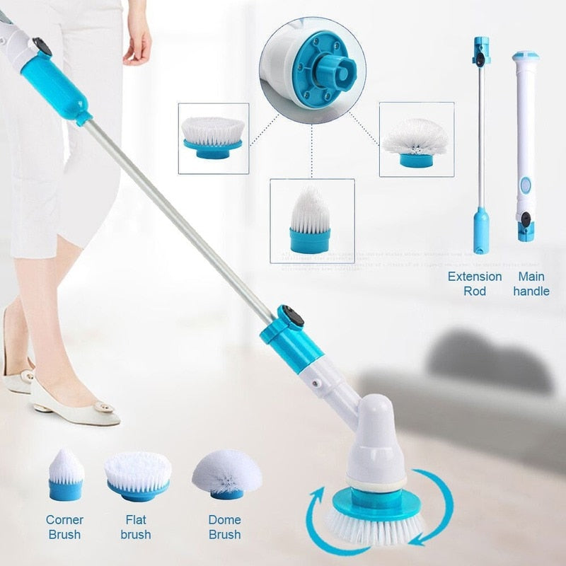 Kitchen Cleaning Tools Multifunctional Wireless Rechargeable Long-handle Retractable Waterproof Electric Cleaning Brush